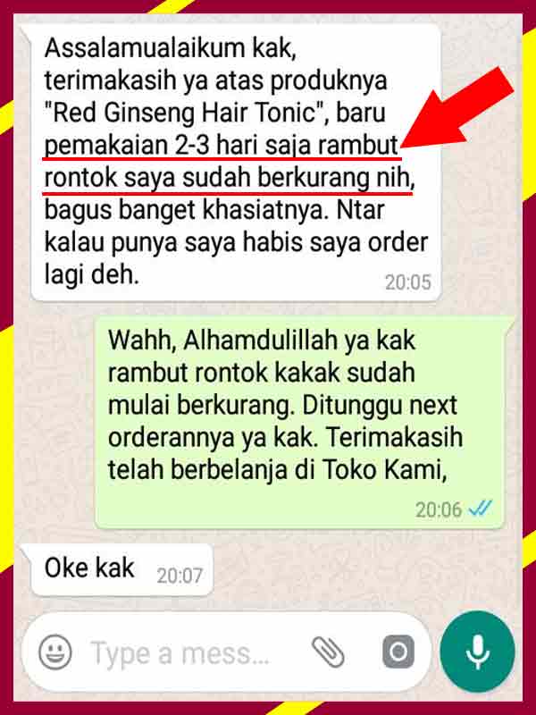 Jual Red Ginseng Hair Tonic Asli di Bangkinang